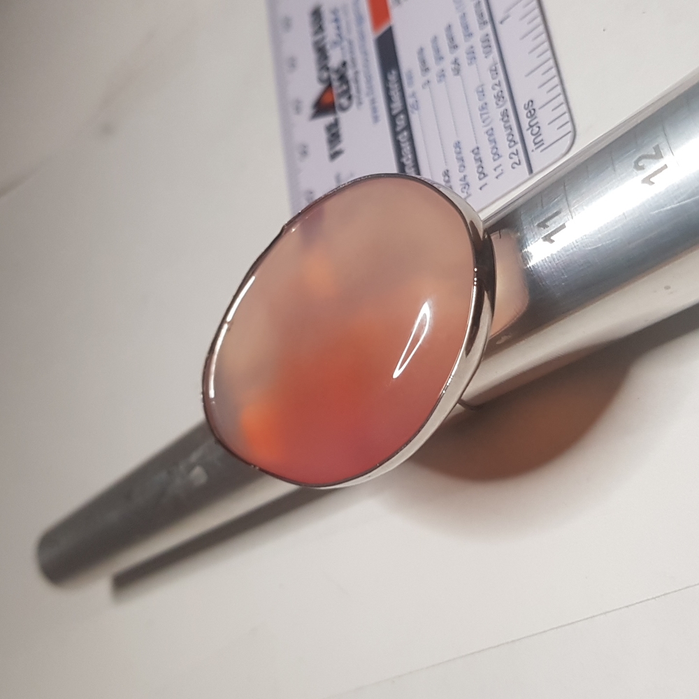 Carnelian Agate Adjustable Ring - Picture 2 of 2